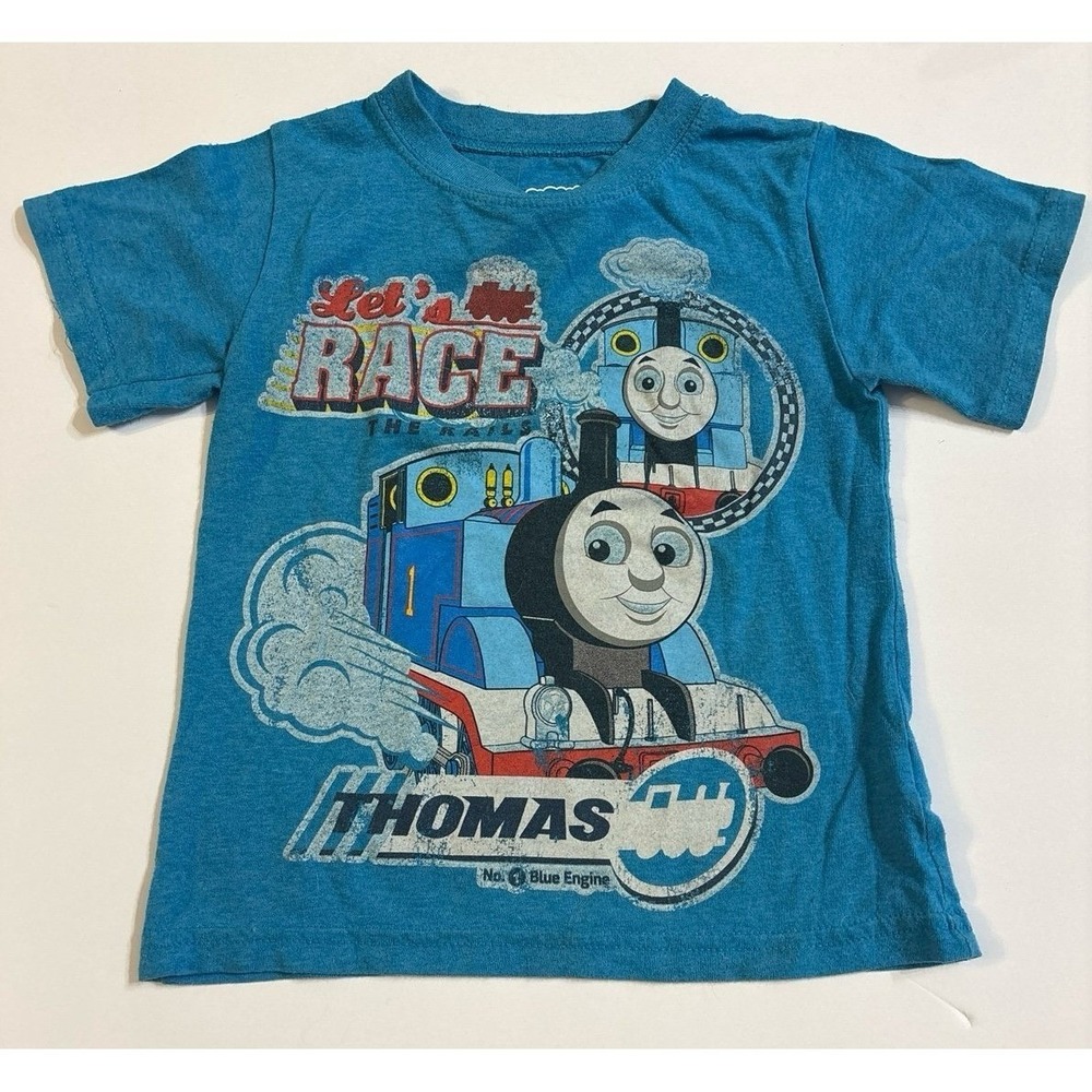 Thomas the Train Blue Character tee (3T) "Let's Race"